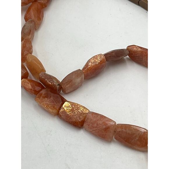 David Aubrey Anthropologie Carnelian Sunstone Gem Brass
Necklace Handcrafted - Picture 5 of 12